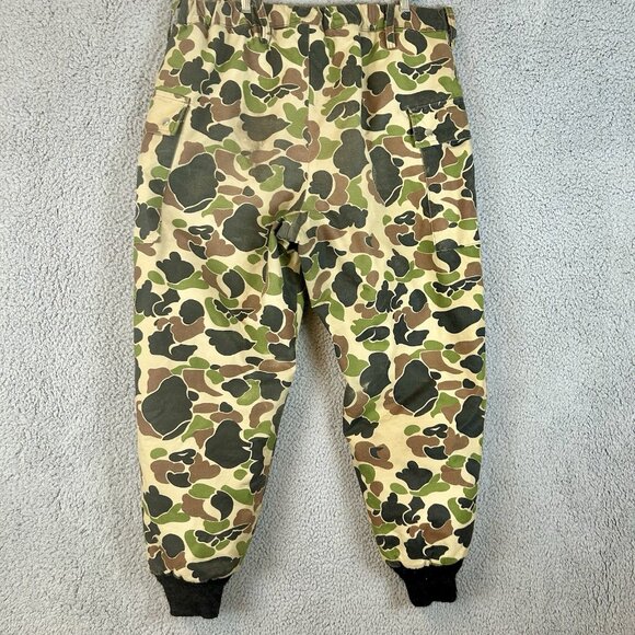 Vtg Woodland Erdl Camo Lined Hunting Pants w/Knit Cuffs sz 38 Large Union Made - Picture 2 of 7